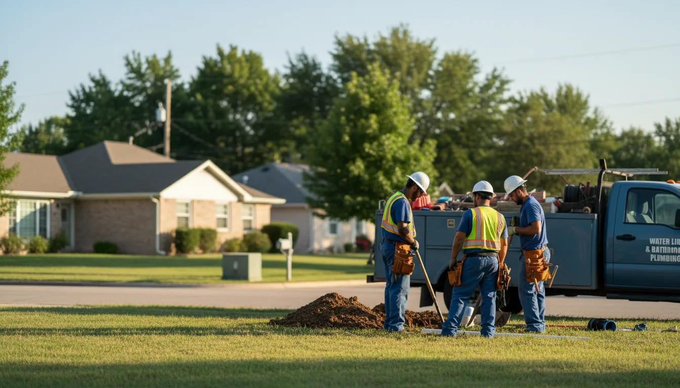 Residential water line and bathroom plumbing service in Glennville, GA